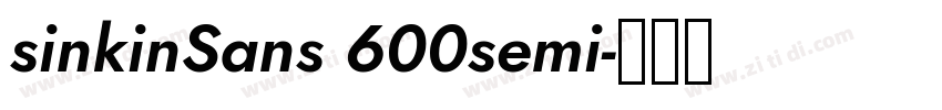sinkinSans 600semi字体转换